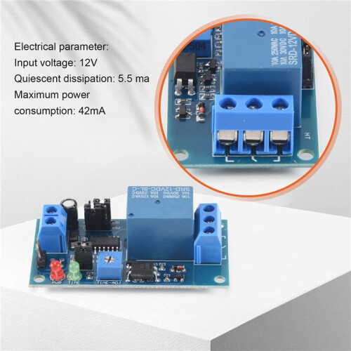 12V  Delay Relay Delay Turn  / Delay Turn Off  Module with Timer 2