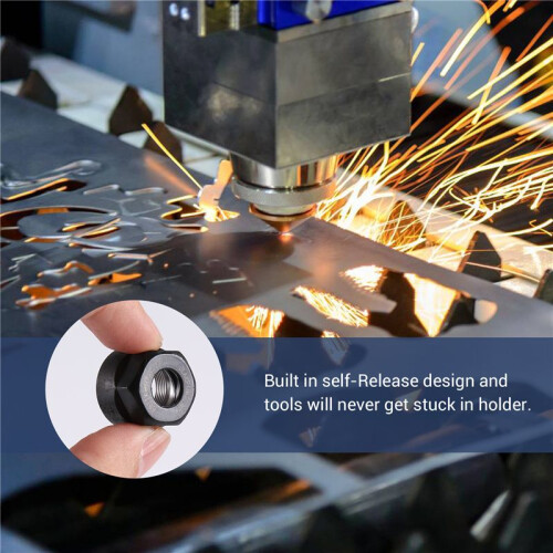 4Pcs ER11-A Type M14 Thread Collet Clamping Hex Nuts, for CNC Milling Chuck Holder Lathe 1