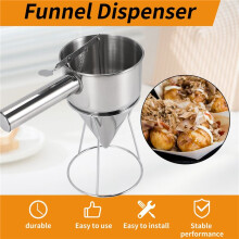 Stainless Steel Hand-Held Funnel Dispenser Octopus Pellets Funnel Tool Hand-Held Mixing Batter Separator