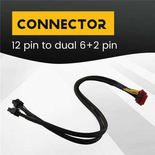 Câble D'Alimentation 12 Broches Vers Double PCI-E 8 Broches (6 + 2 Broches) pour Bloc D'Alimentation Modulaire Enermax 2
