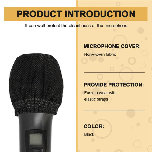 100 Pcs Disposable Microphone Covers, Windscreen Mic Covers, Handheld Microphone Protective Cap for Karaoke 2
