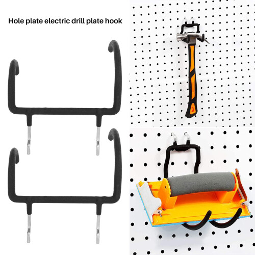 5PCS Pegboard Drill Holder Heavy Duty Hooks,Pegboard Double Hooks Drill Hanger Hook for Drill,Accessories,Power Tool Etc 1