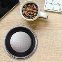 VäNlig Avtagbar Kaffefilterkorg i Rostfritt StåL KaffemaskintillbehöR för Hemmakontor (Dubbelkopp)