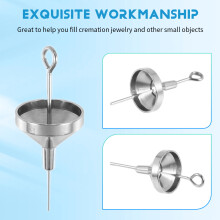 Funnels Set Stainless Steel Urn Funnel Filler Kit for Cremation Jewelry Ashes Keepsakes