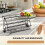 Metal 3-Tier Pull Down Spice Rack -  Retractable Large Capacity Kitchen Storage Shelf Organizer for Cabinet A 3