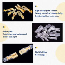 720 Pieces of 2.8 / 4.8 / 6.3mm Male and Female Quick Crimping Terminal Blocks with Insulating Sleeve Combination Kit