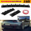 Universal Car Rear Splitter  Bumper Diffuser 7 Fin Rear Bumper Lip Spoiler for    Gloss Black A 2