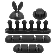 25Stk Kabelclips Schwarz Verschleißfest Kabel Organizer Haushalt