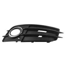 Right Side Matte Black Fog Light Grill Chrome Ring S- Bumper for- A4 B8 S- S4 2008-2012 8K0807682C