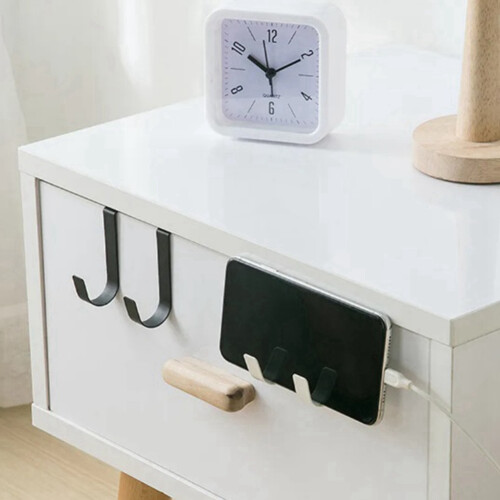 Multi-Purpose Hooks Kitchen Cabinet Door Back Hook Hanging Rack Clothes Coat Hat Towel Hanger Storage Hook White 1