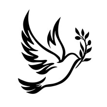 of Peace Olive Branch Metal Wall Art - Olive Branches Peace Black Outline White Metal Wall Decor