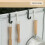 Multi-Purpose Hooks Kitchen Cabinet Door Back Hook Hanging Rack Clothes Coat Hat Towel Hanger Storage Hook White 5