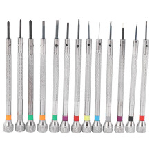 0.6Mm-2.0Mm 13Pcs New Watchmakers Screwdrivers Set Watch Glasses Flat Blade Assort Slotted Flat Screwdrivers Set, Jewellers Watch Screwdriver For