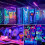 1 pack barre LED UV noire 28 cm 5 W 5