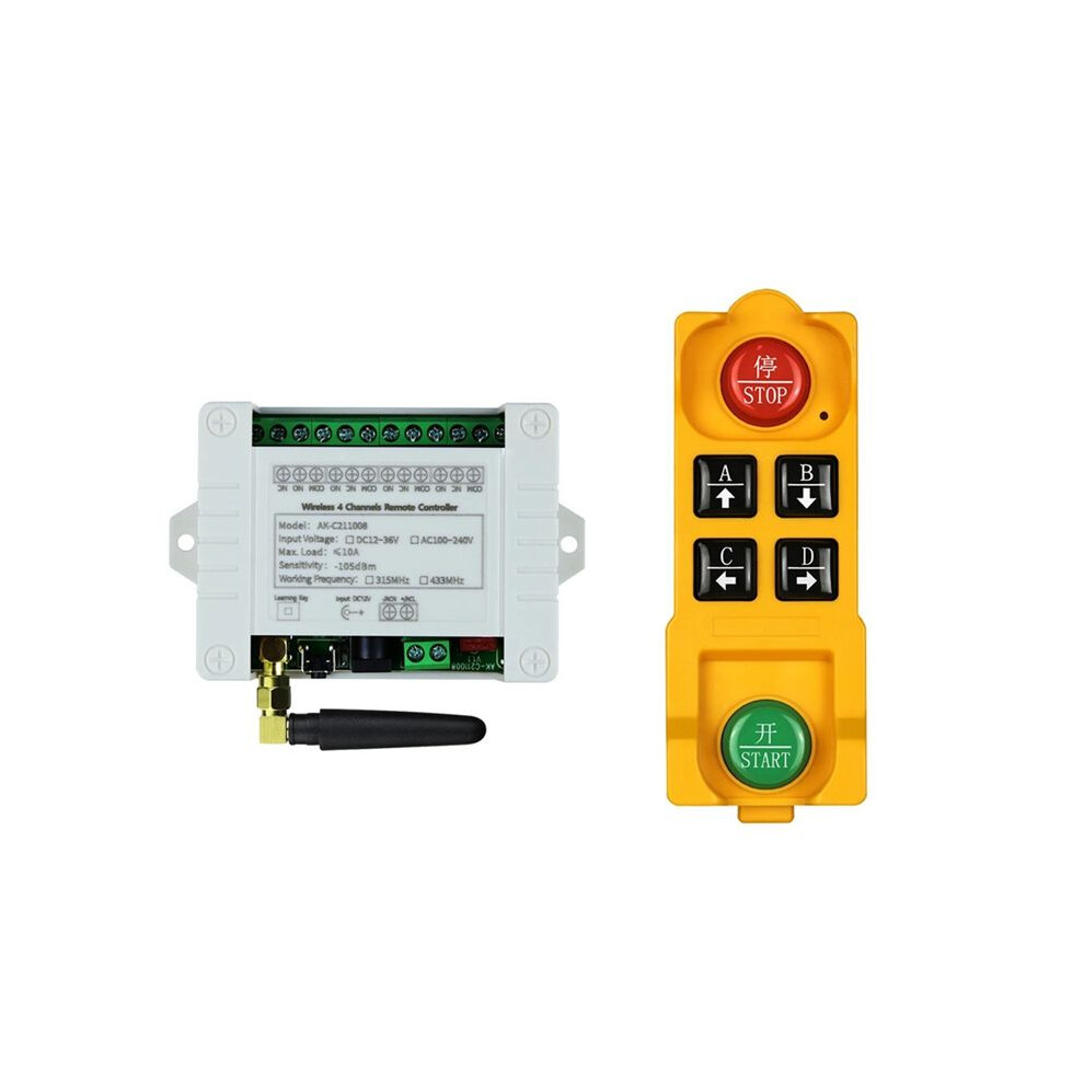 Dc12v 24V 36V 4Ch Wireless Remote Control Led Light Relay Output Radio Rf Waterproof Transmitter 433Mhz Receiver 4712838096440