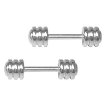 4Stk Mini Sport Hanteln Metall Silber Deko Für Zuhause