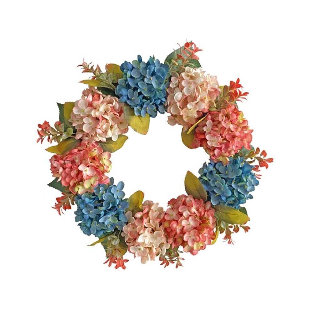 Istovo Fall Wreaths For Front Door, Hydrangea Wreath For Wall Window Party Wedding Decor Indoor Artificial Fall Doors Wreath