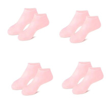 4 Pairs Full Foot Moisturizing Anti-Cracking Silicone Socks, Foot Protectors to Prevent Heel Dryness, Beach Socks,