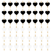 300Stk Holz Fotoklammern Papierhalter Liebe Form Dekoclips