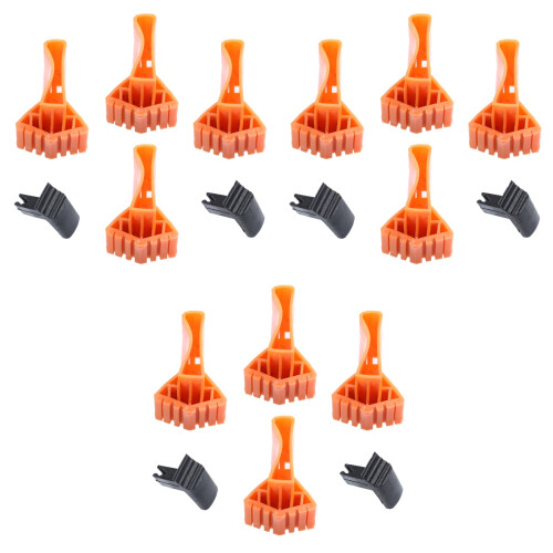 3Sets Rutschfeste Leiterfußabdeckungen Schwarz Orange Langlebig 2