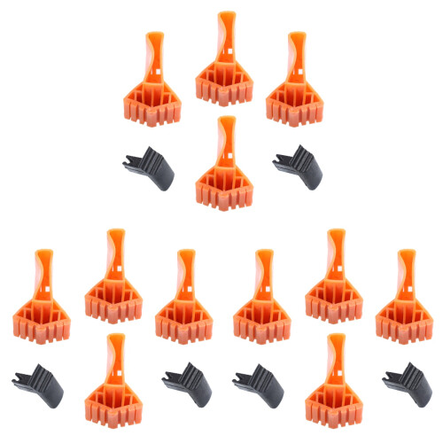 3Sets Rutschfeste Leiterfußabdeckungen Schwarz Orange Langlebig 1