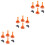 3Sets Rutschfeste Leiterfußabdeckungen Schwarz Orange Langlebig 5
