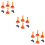 3Sets Rutschfeste Leiterfußabdeckungen Schwarz Orange Langlebig 9
