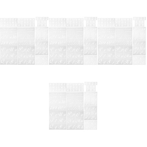4Sets Schablonen Pet Weiß Für Und 2