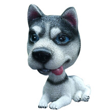 3Stk Graue Hund Auto Cartoon Figuren Für Auto Und Zuhause