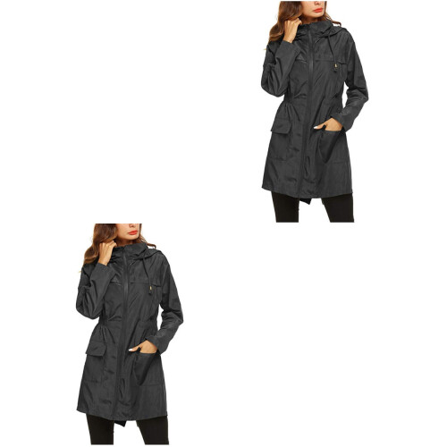 2Stk Damen Outdoor Regenbekleidung Winddicht 2