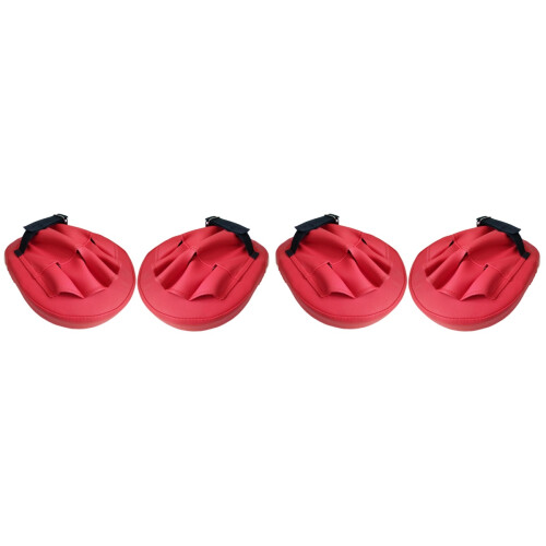 2Stk Ergonomische Thai Kick Pads Rot Für - Und Kampftraining 1