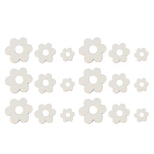200Stk DIY Holzblumen Hellgelb Kinder Bastelset Für