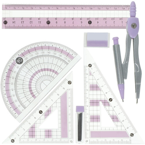 5Sets Leichtes Und Tragbares Kompass- Und Winkelmesser-Set Für