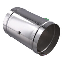 125mm Stainless Steel Electric Air Duct Damper Valve HVAC Air Ducting Motorized Air Damper AC220V Actuator Drive