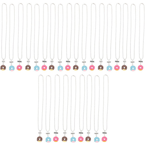 27Stk Freundschaftsketten Metall, Donut- 2