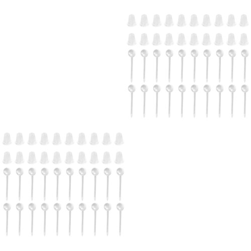2Sets Kunststoff Ohrringretainer Transparent Leicht Und Robust 2