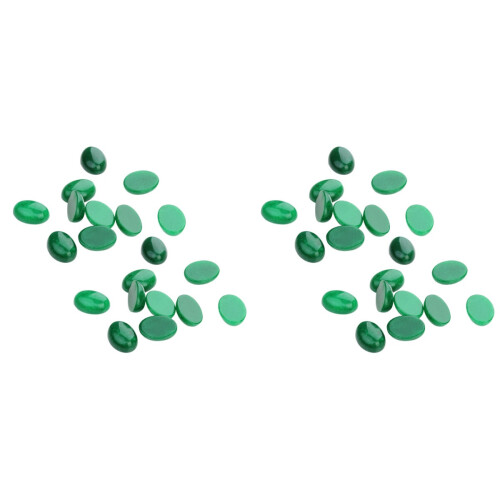 20Stk Grüne Schmuck Cabochons Oval Für DIY Accessoires 1