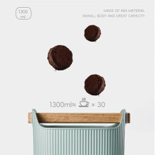 Coffee Knock Box Large Capacity Espresso Grounds Container Powder Beveled Residue Dump Bucket Maker Tools Light Green