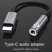 USB-Typ-C-auf-3,5-mm-Kopfhöreranschluss-Digital-Audio-Adapter-Konverter USB-C-auf-3,5-mm-Kopfhörer-Aux-Kabel Grau