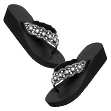 3Paare Schwarze Outdoor Flops Damen Bequeme Rutschfeste Sommerschuhe