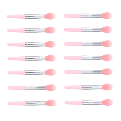 4Sets Silikon Lippen- Und Lidschattenpinsel Set Pink Für