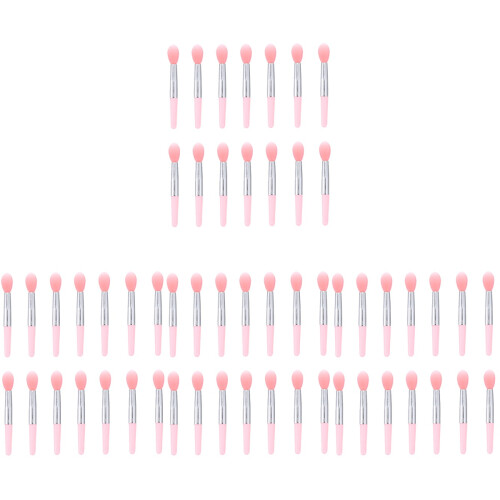 4Sets Silikon Lippen- Und Lidschattenpinsel Set Pink Für 2