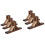 6Pièces Support Base Clôture Bois, Fixation Anti-Basculement 6