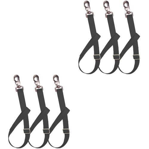 6Stk Wiederverwendbare Eimerhalter Schwarz Aus Nylon Für Pferdezubehör 2
