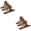 6Pièces Support Base Clôture Bois, Fixation Anti-Basculement 8