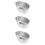 3Pièces Bols Repas Cuisson Œufs Pudding Argenté 10