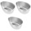 3Pièces Bols Repas Cuisson Œufs Pudding Argenté 5