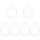 6Pièces Bols Trempage Ongles Usage Pro Domestique 6