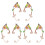 3Paires Oreilles Clips Boucles Multi Couleurs Faciles À 3