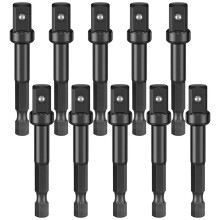 3/8 Impact Adapter, 10 Pack 3/8 Socket Adapter 1/4 Inch to 3/8 Socket Adapter Kit for Impact Driver, Automotive DIY